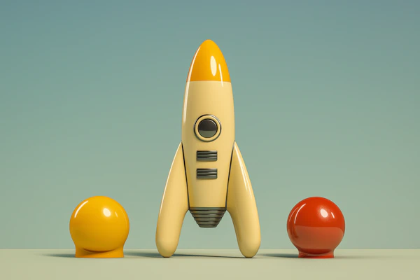 Retro Yellow Rocket