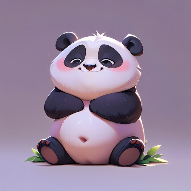 Joyful Cartoon Panda