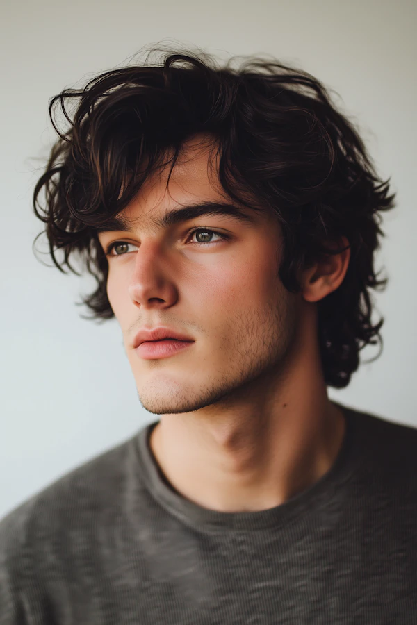 Contemplative Young Man