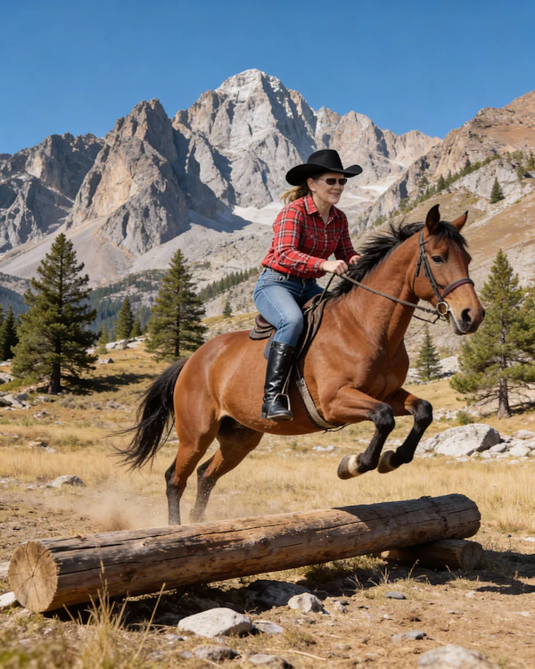 Equestrian Mountain Jump