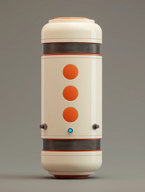 Retro-Futuristic Cylinder