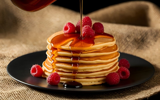 Golden Pancake Stack