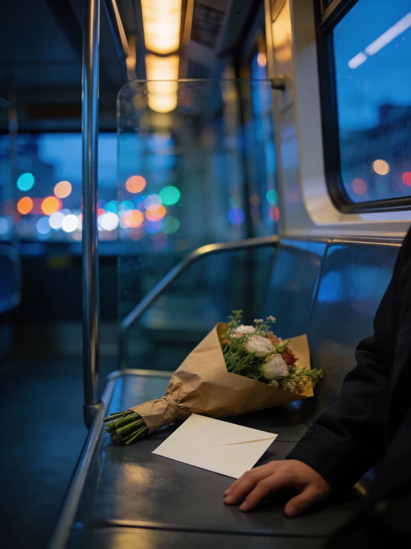 Bouquet on Transit Seat