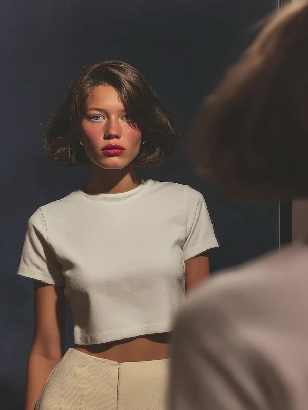 Woman in Mirror Reflection