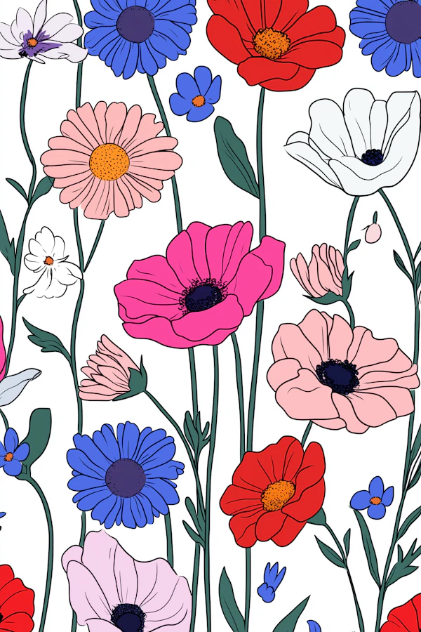 Vibrant Floral Illustration