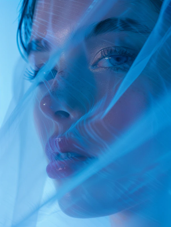 Blue Veil Portrait