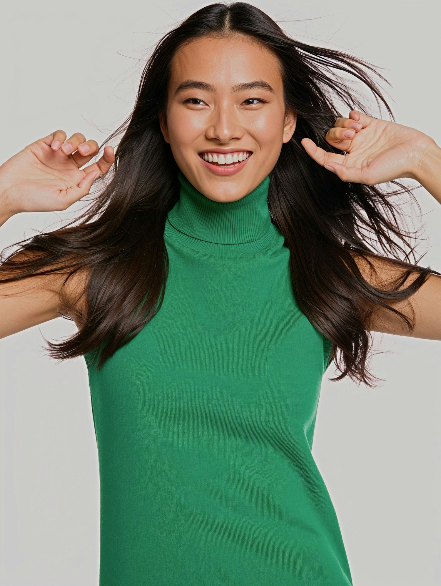 Smiling Woman in Motion