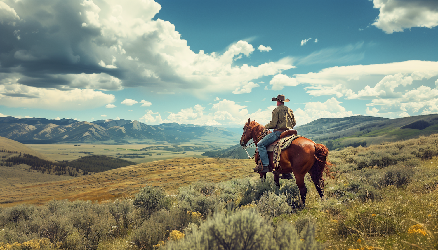 Serene Horseback Riding in Nature