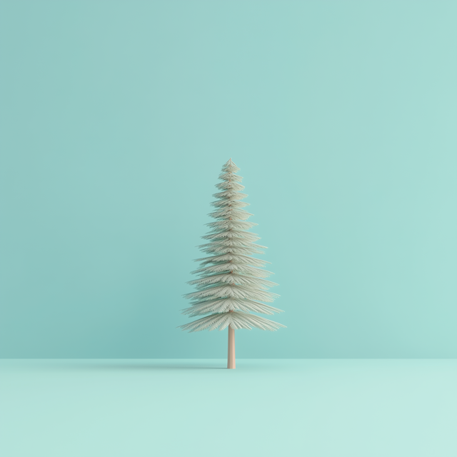 Simplistic Silver Artificial Christmas Tree