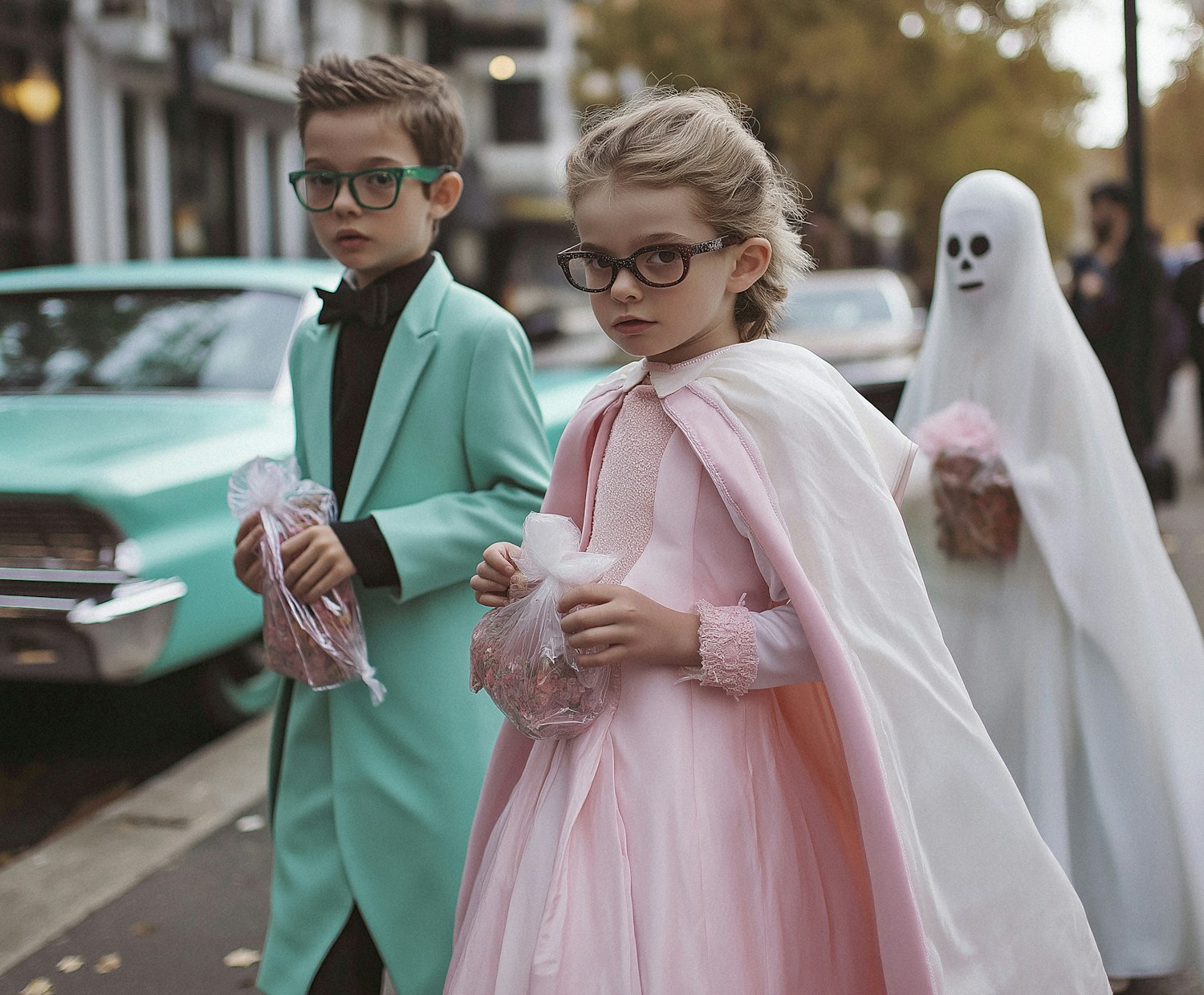 Children in Halloween Costumes