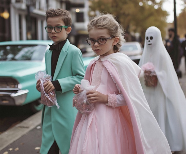 Children in Halloween Costumes