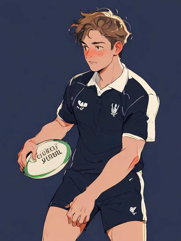 Rugby Player Illustration