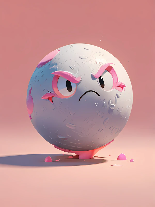 Angry Moon Character