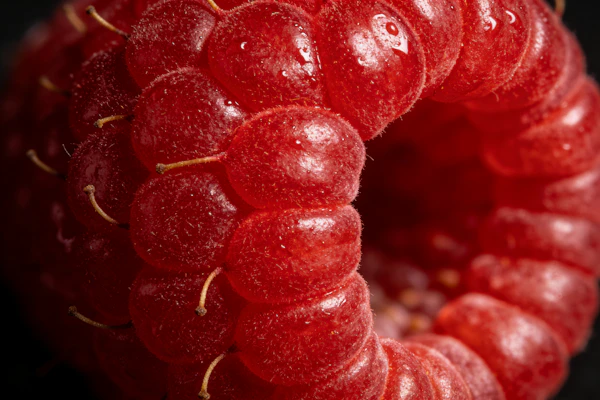Macro Raspberry Close-Up