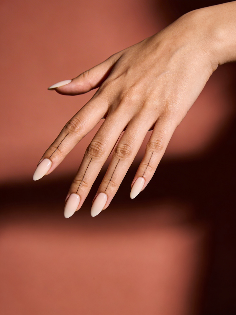 Dip powder almond manicure