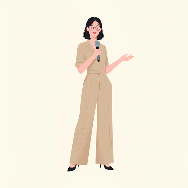 Woman with Microphone