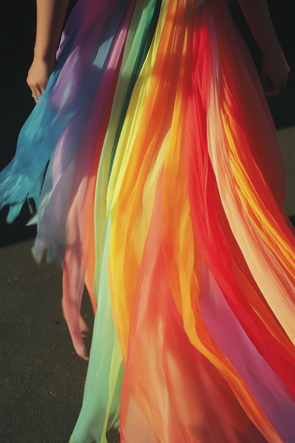 Rainbow Flowing Dress