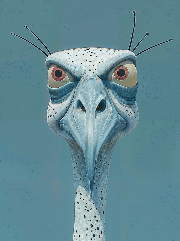 Whimsical Bird Character