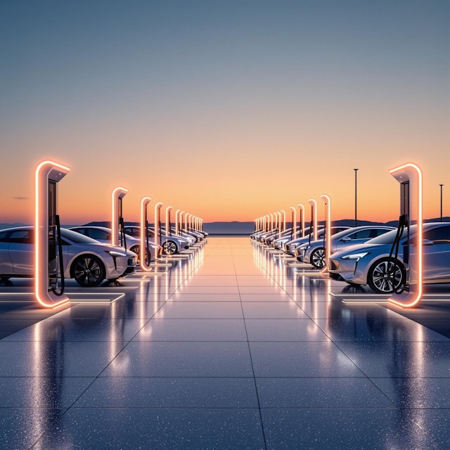 Futuristic EV Station