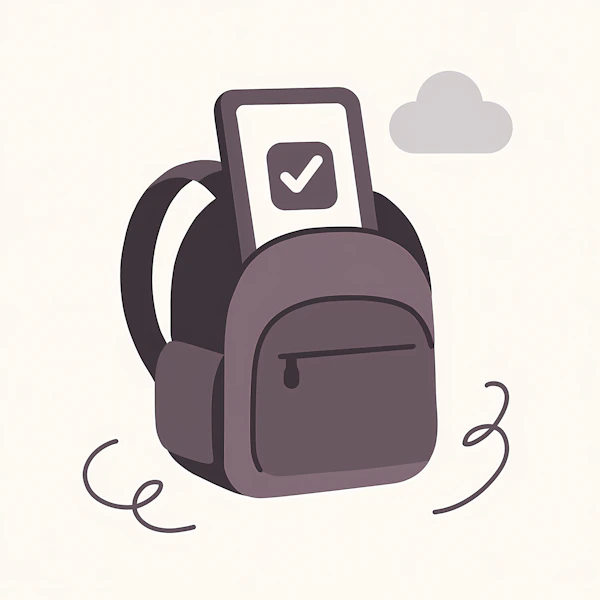 Minimalist Backpack Art