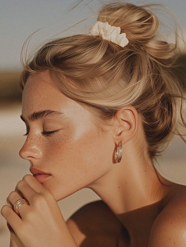 Serene Freckled Portrait