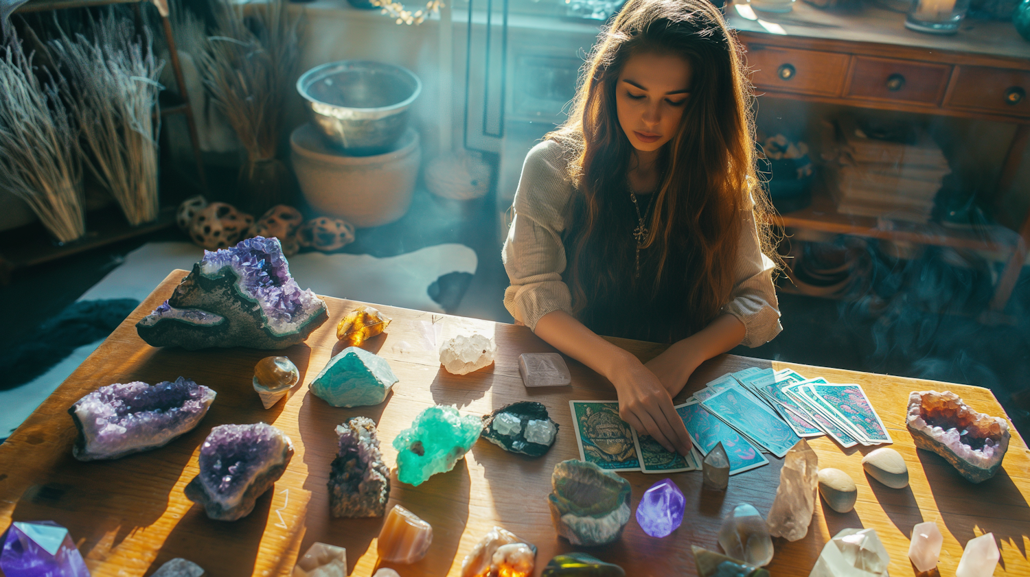 Tarot Card Reading with Crystals