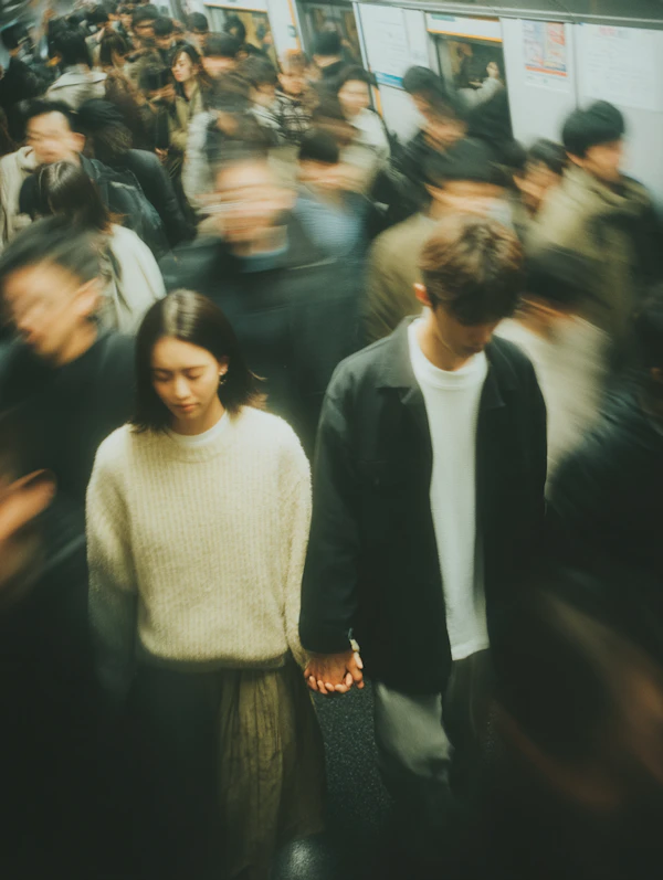 Couple in Subway Scene