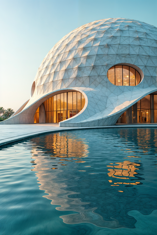 Modern Dome Architecture by Water