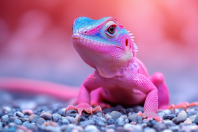 Vividly Colored Lizard