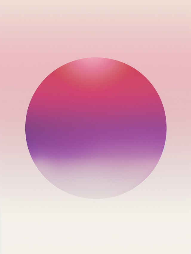 Gradient Circle on Pink Background