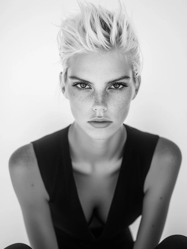 Striking Black and White Portrait