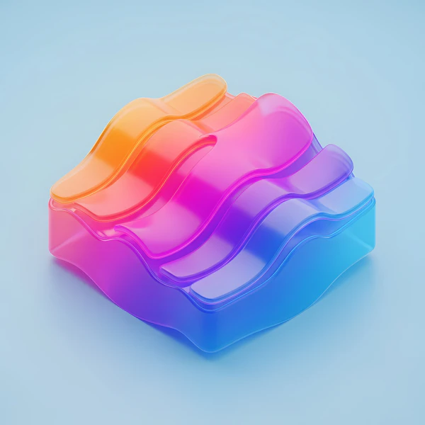 3D Gradient Abstract Art