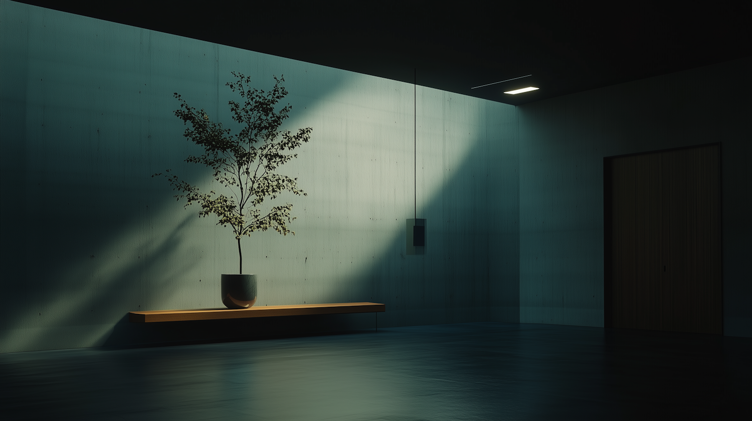 Minimalist Interior with Light and Shadow