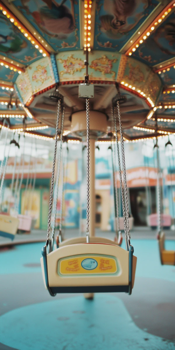 Swing Carousel at Amusement Park
