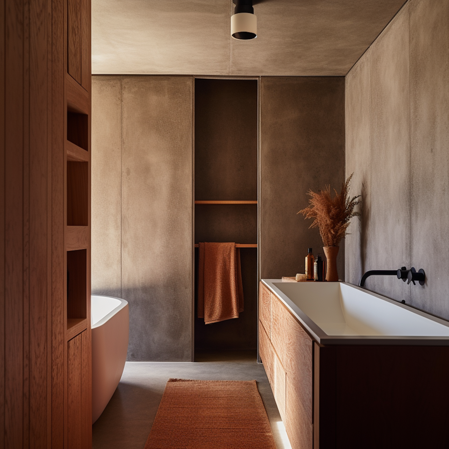 Modern Bathroom in Natural Tones