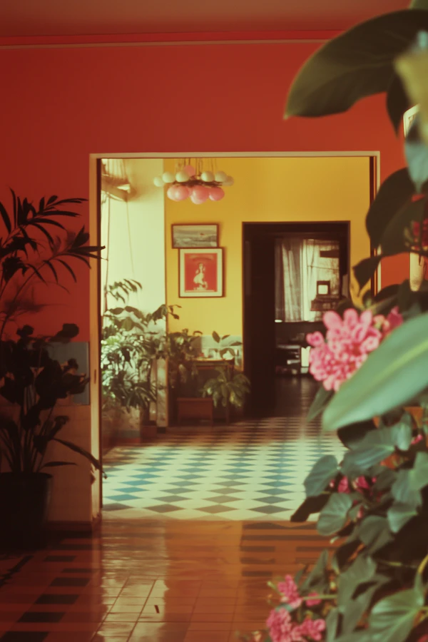 Vibrant Interior with Lush Greenery