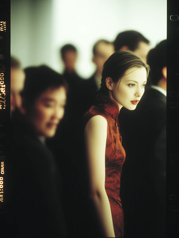 Elegant Woman in Red