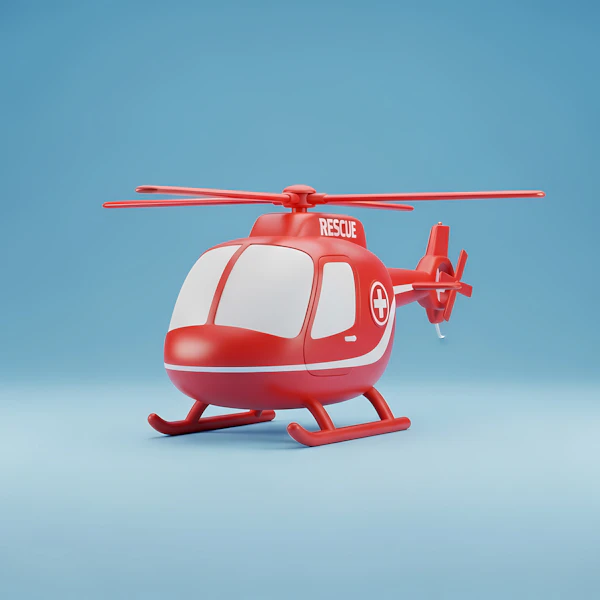 Red Rescue Helicopter