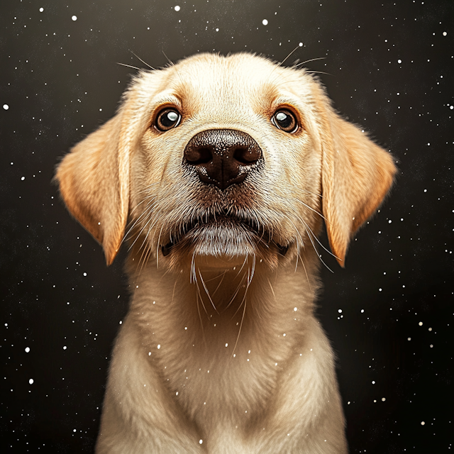 Golden Labrador Retriever Puppy Close-Up