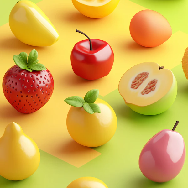 Stylized 3D Fruits
