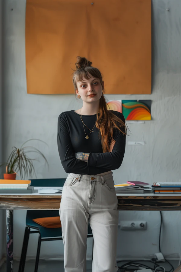 Young Woman with Tattoos
