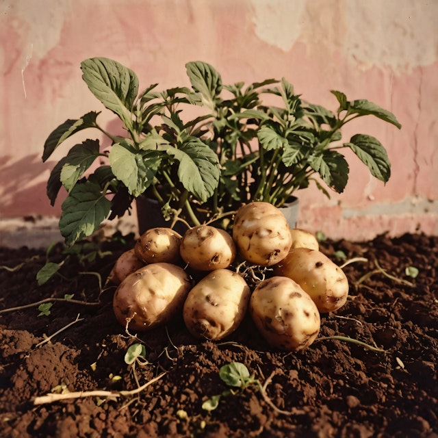 Freshly Harvested Potatoes