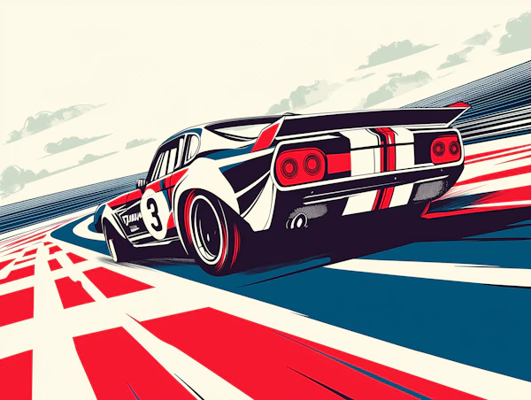 Vintage Race Car Art