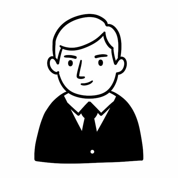 Minimalist Cartoon Portrait