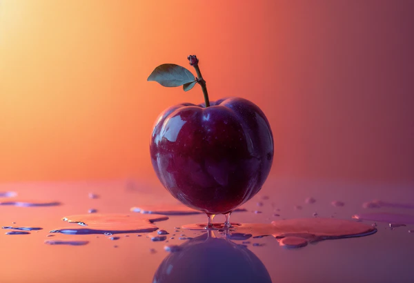 Glossy Red Apple