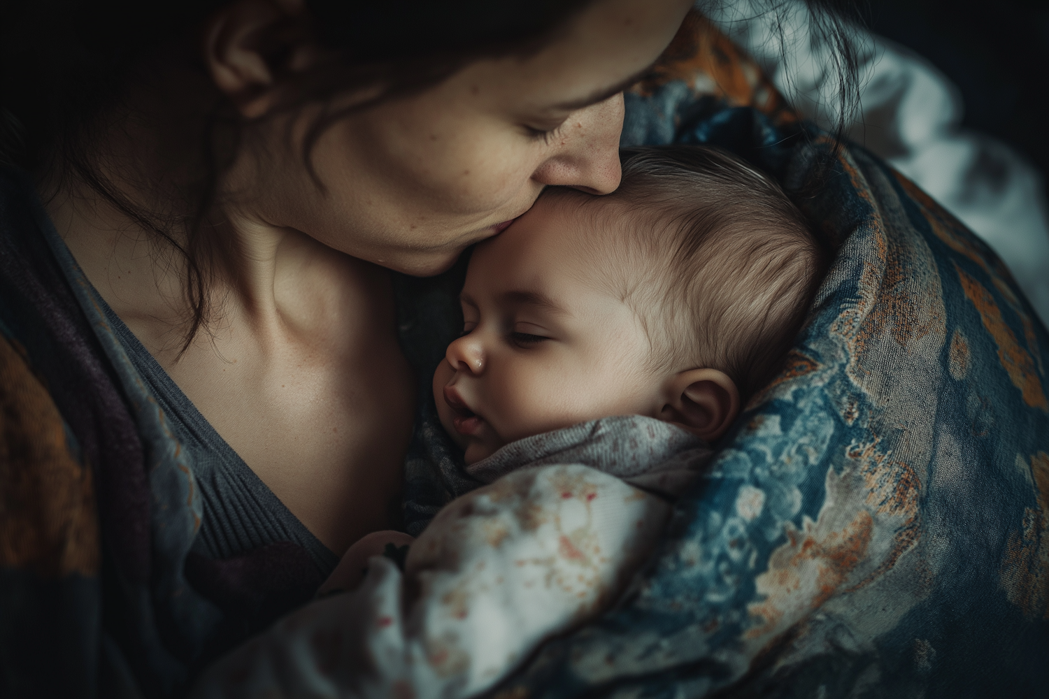 Tender Moment of Motherly Love