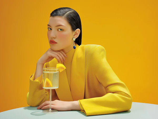 Yellow Monochrome Portrait