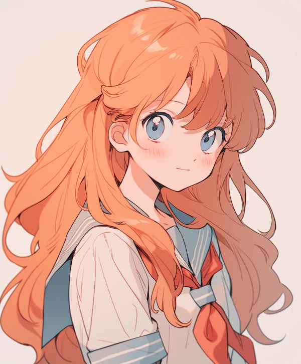 Anime Schoolgirl Portrait