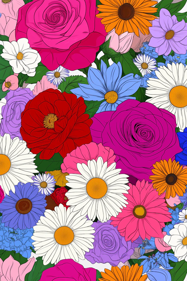 Vibrant Floral Illustration