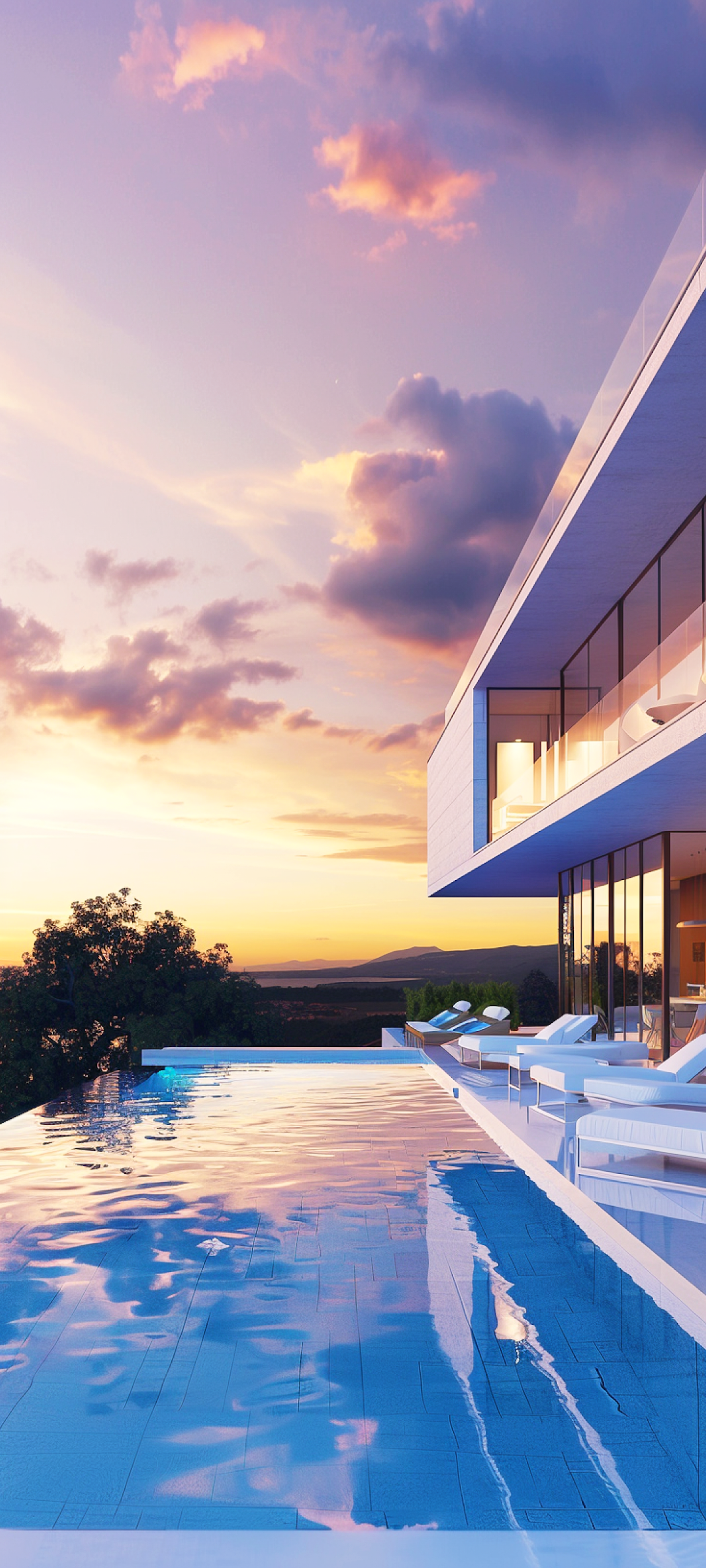 Modern Luxurious House at Twilight